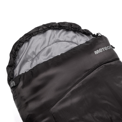 Meteor Schlafsack Snooze+ schwarz/grau