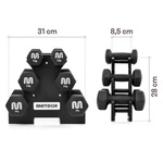 Gusseisen-Hantelset mit Ständer Meteor 3 / 2 / 1 kg