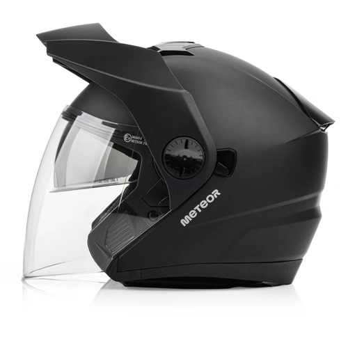 Motorradhelm Meteor Hekato L 59-60 cm schwarz