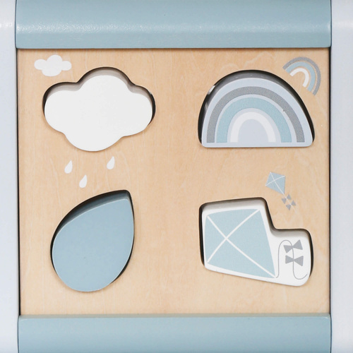 Manipulationswürfel aus Holz blau