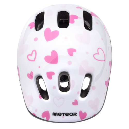 Kinderfahrradhelm Meteor MV6-2 S 48-52 cm Hearts