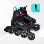Inlineskates Meteor L 38-43 Buzzy schwarz/pink/minzfarben
