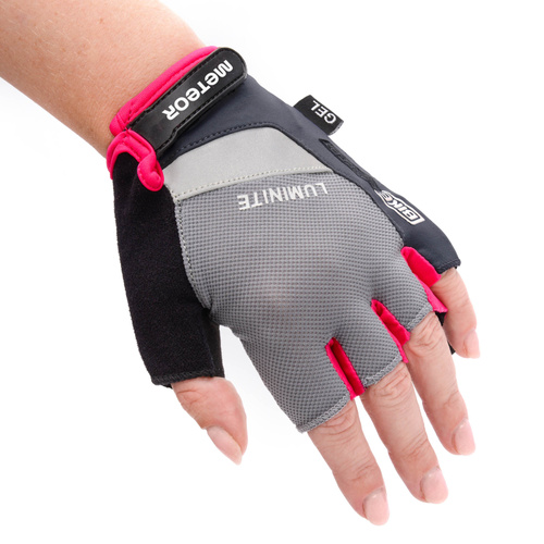 Radsporthandschuhe Meteor Gel GX34 XXL grau/rosa