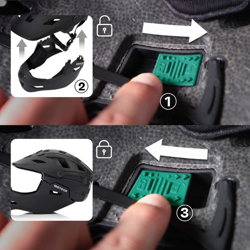 Fullface-Fahrradhelm Meteor Hydra M 55-58 cm schwarz