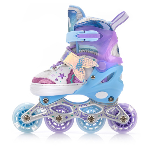 Inlineskates 4-in-1 Meteor für Kinder XS 25-28 Mermaid