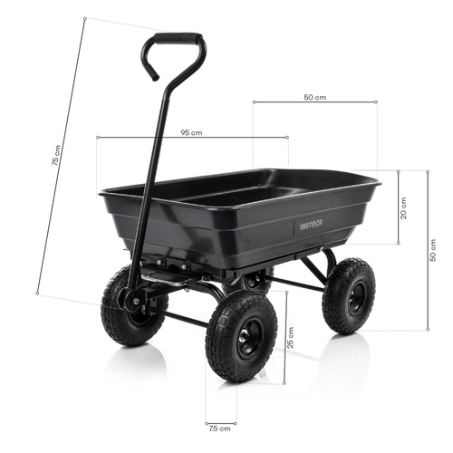 Der Kippwagen Meteor 3-in-1 schwarz