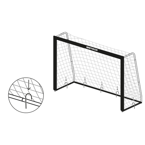 Fußballtor Meteor 180x120x60 cm schwarz
