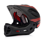 Fullface-Fahrradhelm Meteor Lupus S 48-52 cm schwarz/rot