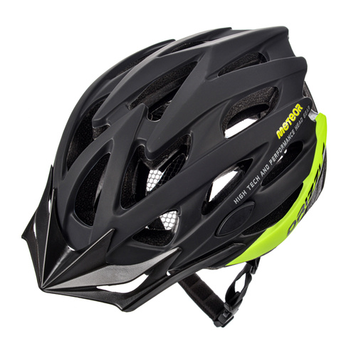 Fahrradhelm Meteor MV29 Drizzle XL 61-63 cm schwarz/neon grün