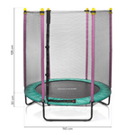 Trampolin für Kinder Meteor TRP-60 140 cm minty/pink