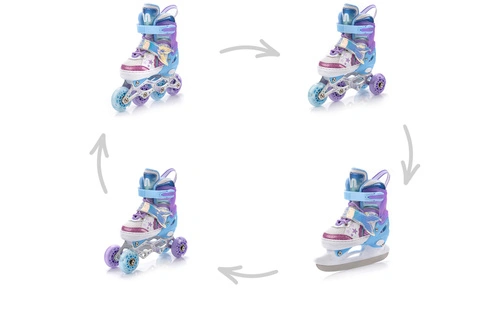 Inlineskates 4-in-1 Meteor für Kinder M 34-37 Mermaid