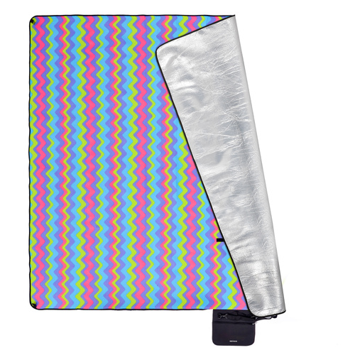 Picknickdecke Meteor 2XL 200x200 cm Zickzack mehrfarbig