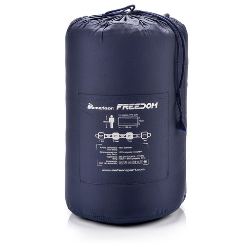 Schlafsack Meteor Freedom navy blau/grau 195x72 cm