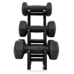 Gusseisen-Hantelset mit Ständer Meteor 3 / 2 / 1 kg