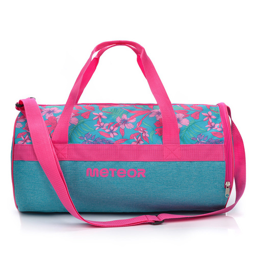 Meteor Siggy Fitness Tasche 25 l blau/rosa Blumen