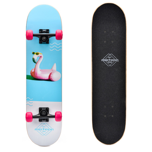 Meteor Holz-Skateboard Flamingo
