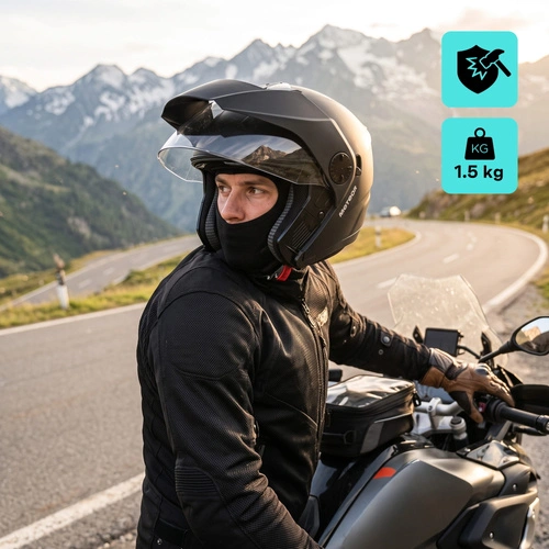 Motorradhelm Meteor Hekato M 57-58 cm schwarz
