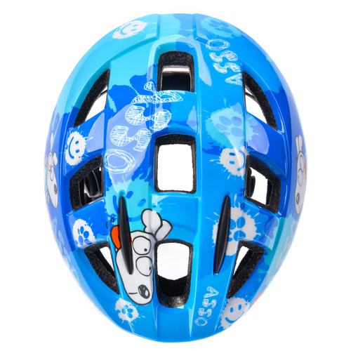 Kinderfahrradhelm Meteor PNY11 M 48-53 cm Dogs blau
