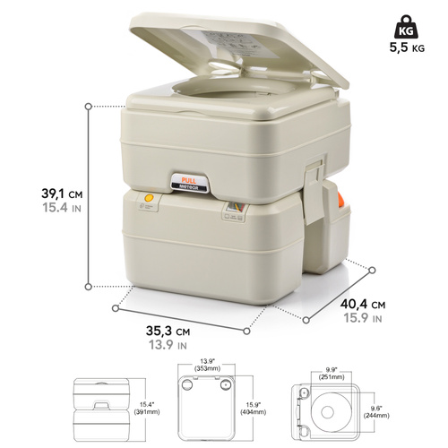 Tragbare Toilette Meteor 20 l creme