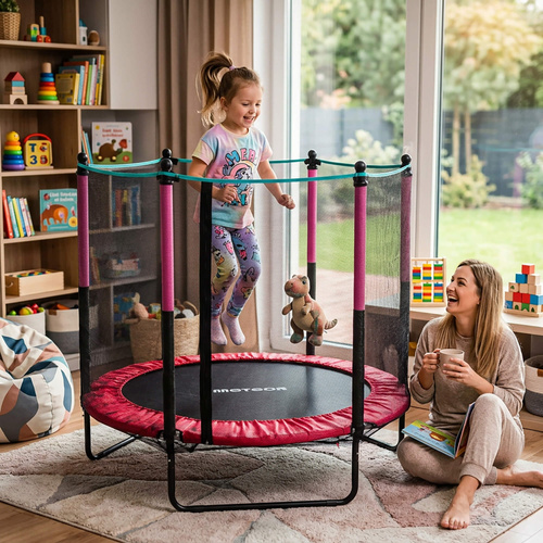 Trampolin für Kinder Meteor TRP-50 140 cm pink