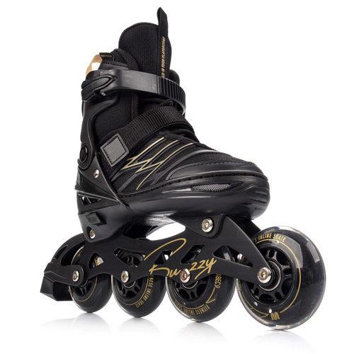 Inlineskates Meteor L 38-43 Buzzy schwarz/goldene Farbe