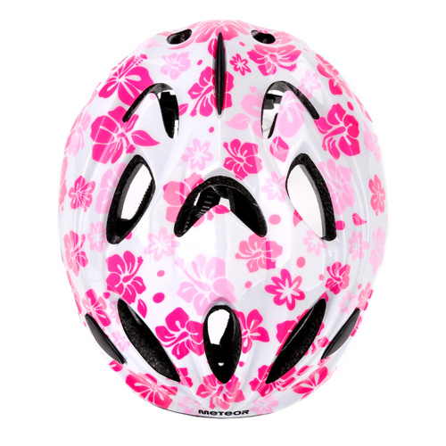 Kinderfahrradhelm Meteor HB6-5 S 48-52 cm Rosa Blumen
