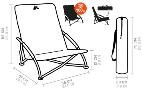 Strandkorb Meteor Coast khaki