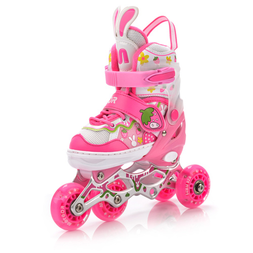Inlineskates 4-in-1 Meteor für Kinder XS 25-28 Bunny