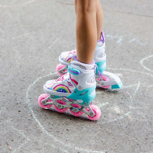 Inlineskates 4-in-1 Meteor für Kinder M 34-37 Rainbow