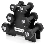 Gusseisen-Hantelset mit Ständer Meteor 3 / 2 / 1 kg