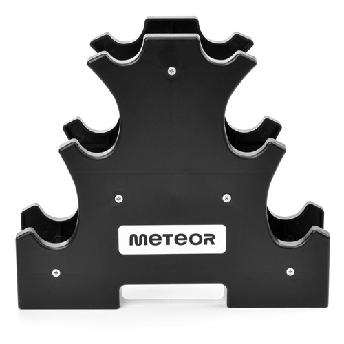 Gusseisen-Hantelset mit Ständer Meteor 3 / 2 / 1 kg