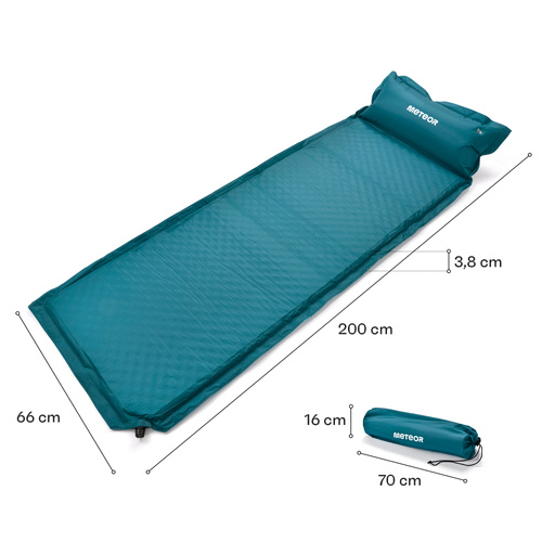 Selbstaufblasbare Matte Meteor 200×66×3,8 cm Meeresfarbe