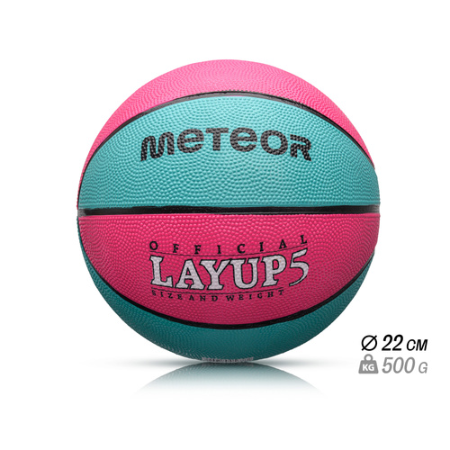 Basketball Meteor Layup 5 rosa/blau