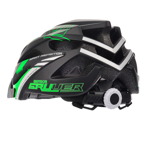 Fahrradhelm Meteor Gruver M 55-58 cm schwarz/grün